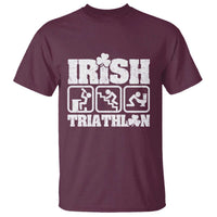 Irish Triathlon Funny Drinking Challenge T Shirt St Patricks Day Beer Party Humor
