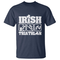 Irish Triathlon Funny Drinking Challenge T Shirt St Patricks Day Beer Party Humor