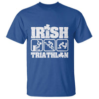 Irish Triathlon Funny Drinking Challenge T Shirt St Patricks Day Beer Party Humor