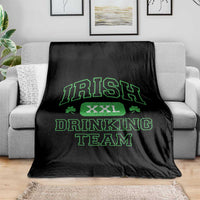 Irish Drinking Team XXL Funny St Patricks Day Party Squad Throw Blanket