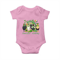 Funny St Patricks Day Chicken Shamrock Baby Onesie Feelin Clucky Hen Lucky Clover Pun Irish Humor