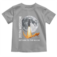2026 Return to the Moon Mission Toddler T Shirt Realistic Rocket Launch Lunar Graphic Space Exploration