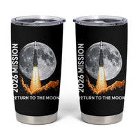 2026 Return to the Moon Mission Tumbler Cup Realistic Rocket Launch Lunar Graphic Space Exploration