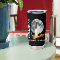 2026 Return to the Moon Mission Tumbler Cup Realistic Rocket Launch Lunar Graphic Space Exploration