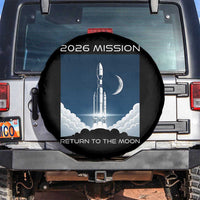 Future Lunar Mission 2026 Spare Tire Cover Rocket Launch Lunar Orbit Space Exploration