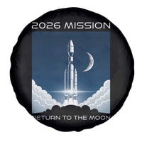 Future Lunar Mission 2026 Spare Tire Cover Rocket Launch Lunar Orbit Space Exploration