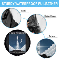 Future Lunar Mission 2026 Spare Tire Cover Rocket Launch Lunar Orbit Space Exploration