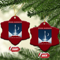 Future Lunar Mission 2026 Ceramic Ornament Rocket Launch Lunar Orbit Space Exploration