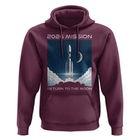 Future Lunar Mission 2026 Hoodie Rocket Launch Lunar Orbit Space Exploration