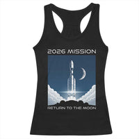 Future Lunar Mission 2026 Racerback Tank Top Rocket Launch Lunar Orbit Space Exploration