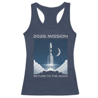 Future Lunar Mission 2026 Racerback Tank Top Rocket Launch Lunar Orbit Space Exploration
