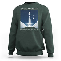 Future Lunar Mission 2026 Sweatshirt Rocket Launch Lunar Orbit Space Exploration