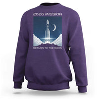 Future Lunar Mission 2026 Sweatshirt Rocket Launch Lunar Orbit Space Exploration