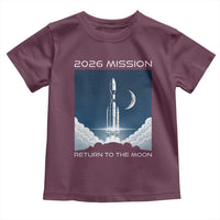 Future Lunar Mission 2026 Toddler T Shirt Rocket Launch Lunar Orbit Space Exploration