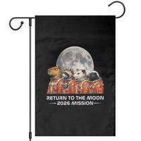 2026 Mission Lunar Orbit Animal Crew Garden Flag Funny Capybara Raccoon Opossum Skunk Astronauts