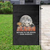 2026 Mission Lunar Orbit Animal Crew Garden Flag Funny Capybara Raccoon Opossum Skunk Astronauts