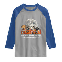 2026 Mission Lunar Orbit Animal Crew Raglan Shirt Funny Capybara Raccoon Opossum Skunk Astronauts