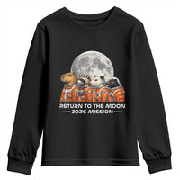2026 Mission Lunar Orbit Animal Crew Youth Sweatshirt Funny Capybara Raccoon Opossum Skunk Astronauts