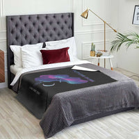 Future Dusk Lunar Orbit 2026 Throw Blanket Cosmic Nebula Astronaut n Satellite Space Exploration