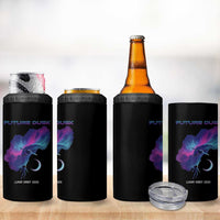 Future Dusk Lunar Orbit 2026 4 in 1 Can Cooler Tumbler Cosmic Nebula Astronaut n Satellite Space Exploration