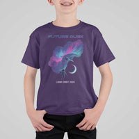 Future Dusk Lunar Orbit 2026 T Shirt For Kid Cosmic Nebula Astronaut n Satellite Space Exploration