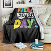 I'm Just Here for Field Day 2026 Throw Blanket School Colorful Sunglasses Graphic