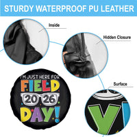 I'm Just Here for Field Day 2026 Spare Tire Cover School Colorful Sunglasses Graphic