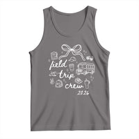 Field Trip Crew 2026 Coquette Bow Tank Top Hand Drawn Doodle Graphic Teacher Chaperone
