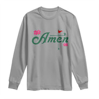 Golf Lover Amen Azalea Graphic Long Sleeve Shirt Augusta Georgia Traditions Golfing Fan