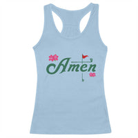 Golf Lover Amen Azalea Graphic Racerback Tank Top Augusta Georgia Traditions Golfing Fan