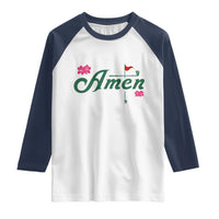 Golf Lover Amen Azalea Graphic Raglan Shirt Augusta Georgia Traditions Golfing Fan