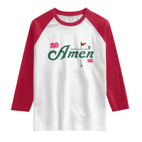 Golf Lover Amen Azalea Graphic Raglan Shirt Augusta Georgia Traditions Golfing Fan