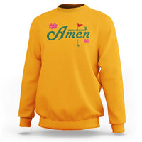 Golf Lover Amen Azalea Graphic Sweatshirt Augusta Georgia Traditions Golfing Fan