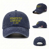 Pimento Cheese One Fifty Funny Golf Snack Washed Cotton Baseball Cap Georgia Golfing Traditions Lover Humor