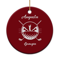 Augusta Georgia Golfing Lover Ceramic Ornament Southern Sports Traditions Retro Varsity Golf Fan