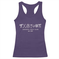 Augusta Golf Club Est 1934 Preppy Coquette Bows Racerback Tank Top Southern Golfing Girl Aesthetic Lifestyle