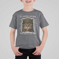Funny Cat Meme Humor T Shirt For Kid Tummy Ache Survivor Lightning Cats Parody