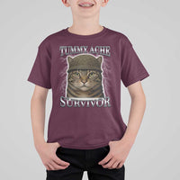 Funny Cat Meme Humor T Shirt For Kid Tummy Ache Survivor Lightning Cats Parody