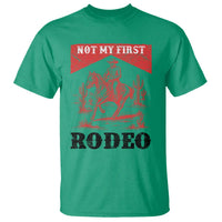 Not My First Rodeo Vintage Cowboy Graphic T Shirt Retro Western Desert Scene with Horse and Cactus