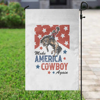 Make America Cowboy Again Patriotic Western Garden Flag Bucking Bronco Star Spangled USA Flag Inspired Country