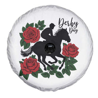 Vintage Jockey and Roses Horse Racing Graphic Spare Tire Cover Classic Derby Day Fan