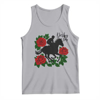 Vintage Jockey and Roses Horse Racing Graphic Tank Top Classic Derby Day Fan
