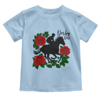 Vintage Jockey and Roses Horse Racing Graphic Toddler T Shirt Classic Derby Day Fan