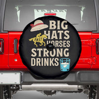 Big Hats Fast Horses Strong Drinks Retro Spare Tire Cover Southern Derby Day Watch Party Graphic
