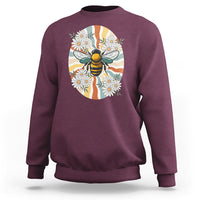 Vintage Bee Daisy Flowers Retro Groovy Sweatshirt - Wonder Print Shop