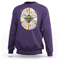 Vintage Bee Daisy Flowers Retro Groovy Sweatshirt - Wonder Print Shop