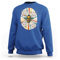 Vintage Bee Daisy Flowers Retro Groovy Sweatshirt - Wonder Print Shop