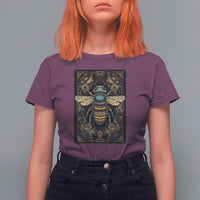 Dark Academia Spiritual Bumble Bee Tarot Card T Shirt For Women - Wonder Print Shop