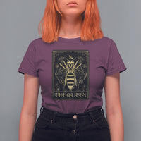 Dark Academia Spiritual The Queen Bee Tarot Card T Shirt For Women - Wonder Print Shop