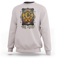 Celestial Floral Luna Moth Tarot Card The Moon Sweatshirt - Wonder Print Shop